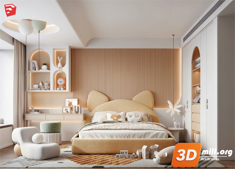 Children Room Scenes  Skp FIles 
